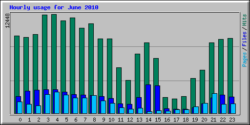 Hourly usage for June 2010